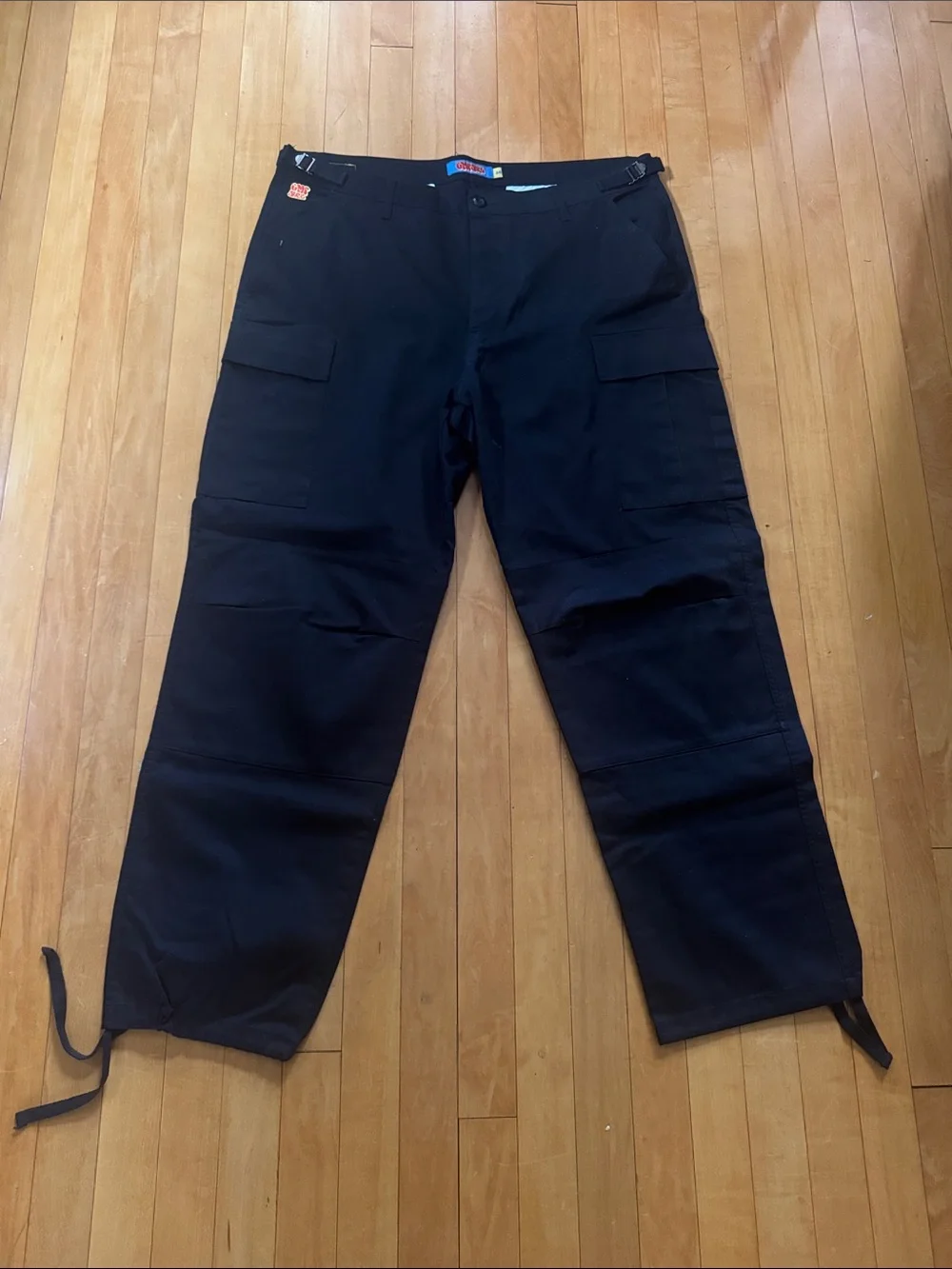 Empyre Men's Black Cargo logo Skater Pants men’s 36